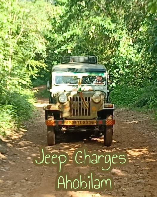 What is the jeep charges in Ahobilam?